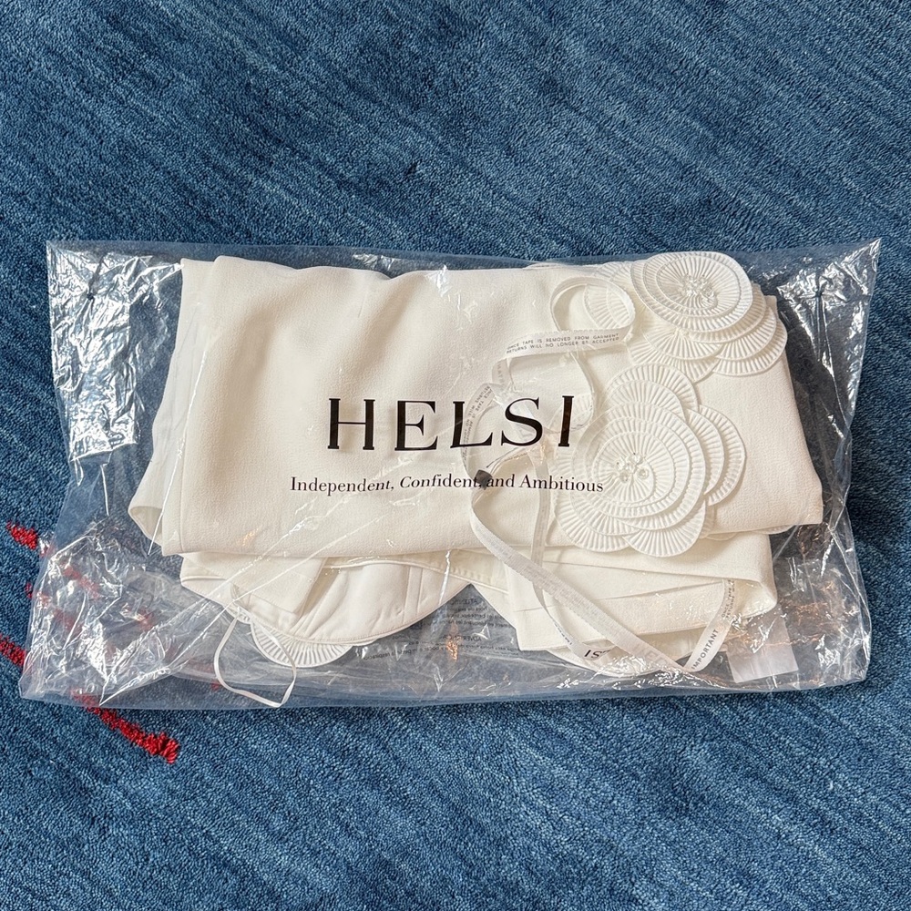 NWT Helsi Kaia Strapless 3D flower midi dress - Picture 6 of 11